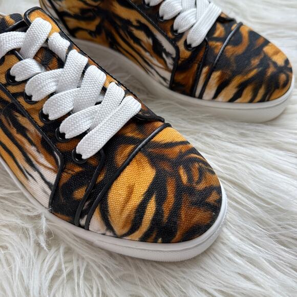 NWOT • Christian Louboutin VIEIRA Orlato Bengal Tiger Fabric Sneakers Size:34.5 - Picture 10 of 10